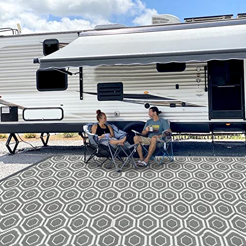 fifame Outdoor Camping Rugs, Rug Patios Clearance Plastic Straw Rug Weatherproof Reversible Mats, Large Floor Mat for Outdoors, RV, Patio, Backyard, Deck, Picnic, Beach, Trailer, Camping