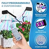 Everlasting Comfort Grow Lights for Indoor Plants Full Spectrum - Plant Lights for Indoor Growing (4 Lamps), 3-18 Hour Timer, Adjustable 62" Tripod, LED Grow Lights, Plant Light for Seed Starting