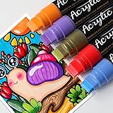 Sistavo Graffiti Markers Paint Markers 15mm Jumbo Felt Tip 10 Pack Colored Tagging Markers Graffiti Supplies Acrylic Paint Markers Pens for Plastic, Wood, Rock, Metal and Glass Permanent Marking (10)