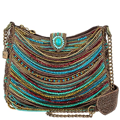Mary Frances Confetti Sway with Me Beaded Crossbody Handbag – Boho Chic Purse with Vibrant Color Pop, Multicolor