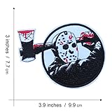 KLORIZ 3 PCS Horror Movie Patch Killer Embroidered Iron on Patches Add a Spooky Touch to Your Style