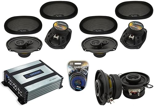 Harmony Audio R69 Compatible with Toyota Camry 2007-2011 6x9 450W Speakers, R35 3.5" 90W Speakers and HA-A400.4 Amp