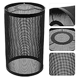 OSALADI Lamp Shades for Table Lamps Pendant Light Shade Black Metal Wire Mesh Cylinder Lamp Shade Small Drum Lampshade Modern Light Cover for Hanging Light Wall Scone Decor