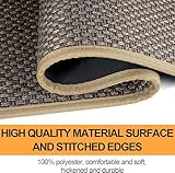 SUMLANS Kitchen Mat Set of 2 PCS, Cushioned Non Slip Rugs for Kitchen Floor, Absorbent Runner Comfort Standing Mats Washable for Kitchen, Office, Home,(Brown, 17.3"x47"+17.3"x71")