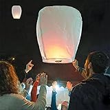 Chinese Lanterns to Release& in Memorial Events For 20 Pack White, Paper Lanterns Easy to Use, Chinese Paper Lanterns for Weddings Party Celebration Event and Festival.