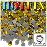 144pc Loose Superior Quality Glass DMC HOTFIX Rhinestones Round 7mm (34ss) Hotfix Rhinestones Crystal Clear