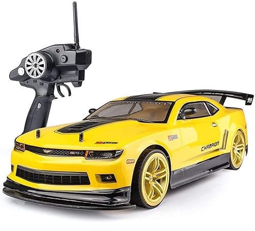 SREJNGL RC Drift Car, Speed 70KM/H High Speed RC Sports Car, 1:10 Scale RC Drift Car with LED Light, 2.4Ghz RC Racing Car with 2 Batteries, Xmas Gift for Kids and Adults