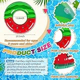 Libima 8 Pcs Inflatable Pool Floats for Kids, Swimming Rings Swim Tube Pool Rings Floaties for Adults Hawaiian Beach Party Decorations(Fruit,29.5 Inch)