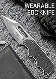 SOG Small Fixed Blade Knife - Instinct Boot Knife, EDC Knife, Neck Knife, 2.3 Inch Full Tang Blade w/ Knife Sheath and Clip, 4in. x 1in. x 8.5in. (NB1012-CP) , Black