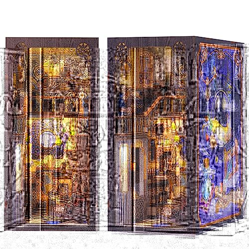 Hands Craft DIY Miniature Kit Book Nook - Nebula Common Room | Magical Astronomer Escape | Vintage Design, Charming Details | Wizard Themed Bookshelf Decor | Gift for Fantasy Lovers