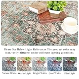 TOPRUUG Washable Oriental Area Rug - 9x12 Rugs for Living Room Soft Carpet for Bedroom Waterproof Floral Distressed Indoor Stain Resistant Non-Shedding Floor Carpets (Green, 9x12)