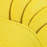 AHHFSMEI Placemats Set of 6 for Dining Table Washable Woven Vinyl Non-Slip 18x12 inches Placemat Heat-Resistant Durable Table Mats for Dining Table Easy to Clean (Oval Yellow, 6)