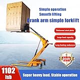 Lakenbroade Electric Stacker Lift Pallet Stacker Forklift Material Lifter 1100Lbs Capacity 68.5inch Max.Lifting Height, Fixed Legs Stacker for Open Bottom Pallet