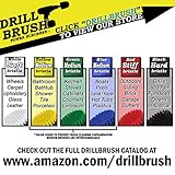 Drillbrush Automotive Soft White Drill Brush Set - Cloth, Vinyl, Fabric Seat Cleaner - Interior Car Detailing Kit - Leather Cleaning Brushes for Car Carpet - Wheel Cleaner Brush Drill Attachment Set