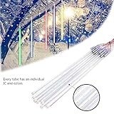 Super Bright SMD2835 Meteor Shower Lights, LED Rain Drop Lights,19.68 inch/50cm 8 Tubes Icicle Snow Twinkling Romantic Lights for Christmas Wedding Holiday Party Garden Tree Decor (Multi-Color)