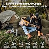 Luxchoice Inflatable Sofa Multifunctional Air Couch with Built-in Pump Portable Luxury Automatic Inflatable Chair Suitable for Home Outdoor Camping Travel