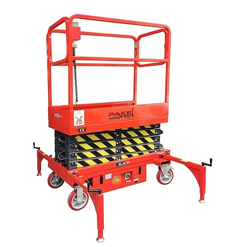 Pake Handling Tools 16 FEET MAX Lift Electric Scissor Lift Man Lift 660 lb Cap.