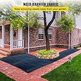 Happybuy 6.5FTx300FT Premium Weed Barrier Landscape Fabric Heavy Duty, 3OZ Woven Geotextile Fabric, High Permeability Good for Weed Blocker Gardening Mat, Driveway Fabric, Garden Weed Control Cloth