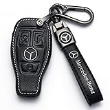 Yongxingjin Key Fob Cover Repalcement for Mercedes Benz A C E S Class Series,GLK CLA GLA GLC GLE CLS SLK Series Leather Key Case fob Holder key shell Remote Protection