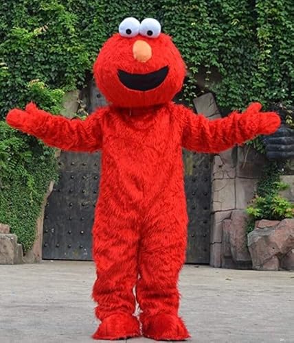 FurryWu Affordable Mr Elmo Red Monster Mascot Costumes Adult Size