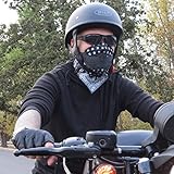 Grace Folly Half Face Mask for Cold Winter Weather. Use this Half Balaclava for Snowboarding, Ski, Motorcycle. (Many Colors)(Bandana- BW)