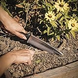 Fiskars Hori Hori Garden Knife with Sheath, Multi-Purpose Heavy Duty Gardening Hand Tool for Weeding, Planting, Digging with Hanging Hole