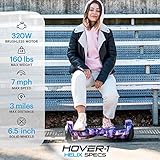 Hover-1 Helix Electric Self Balancing Hoverboard with 7 mph Max Speed, Dual 200W Motors, 3 Mile Range, and 6.5” Wheels Self Balancing Scooter