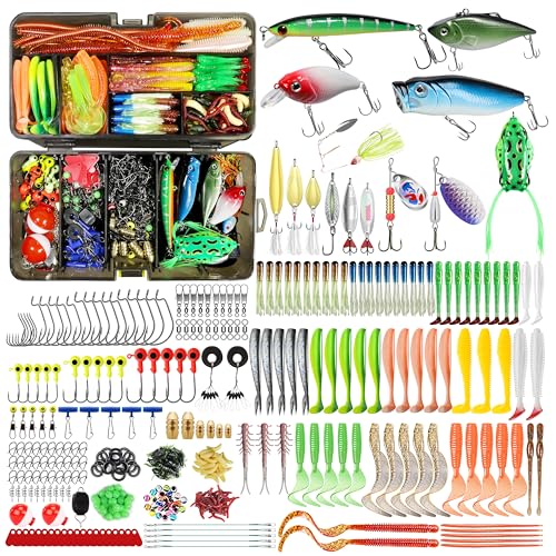 TRUSCEND Widely Used Fishing Bait Rigs Worth Every Penny, Selected Fishing Lures & Tackle Kit for Freshwater Fish, Economic/Giftable/Premium Starter Gear Set Available, Perfect Fishing Gift