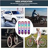 R REIFENG 8 Pcs 5 LED Bike Tyre Tire Wheel Valve Lamp Flashing Bicycle Wheel Light Bike Wheel Cap Lights Bike Spokes Lights Night Cycling Safety Warning