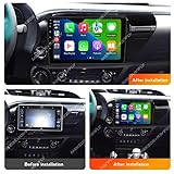 8+128GB 8Core Car Radio Stereo for Toyota Hilux 2015-2020(Right Hand) Dash Kit Car GPS Navigation,10" IPS Touch Screen Head Unit with Car-Play & Android Auto/SWC/DSP/Rear View