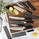 Babish High-Carbon 1.4116 German Steel 14 Piece Full Tang Forged Kitchen Knife Set W/Sheaths