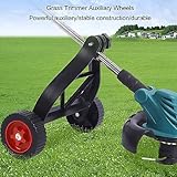 Weed Wacker Wheel, Universal Adjustable Support Wheels Auxiliary Wheels for Mower, Efficient Mowing, String Trimmer Support Wheel Attachment for Weed Trimmer, Grass Cutter