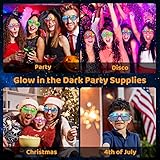 OLUPP 84 PCS LED Glasses, 5 Colors Light Up Glasses with 3 Light Modes, Glow in The Dark Party Supplies, Glow Glasses for Rave Party,Wedding, Birthday, Concert, New Year, Carnival