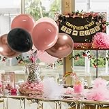 Graduation Decorations Rose gold - 2022 Graduation Party Decor Supplies with Dusty pink Black Balloons and congrats grad banner for nurse girls high school and College (Black + Rose gold)