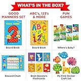 Learnabee Toys for 2 Year Old Boys/Girls | Gift for 2 Year Old Kids | Board Books and Fun Activities |Learning and Educational Toys & Games (1 Box Set)