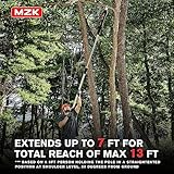 MZK 20V Pole Pruning Shear, Battery Powered Cordless Electric Pruning, Reach To 12-ft, Tree Pruner with Rechargeable Battery, 1.2 Inch Cutting Diameter(Battery and Charger Included)