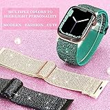 Bling Nylon Stretchy Bands Compatible With Apple Watch Bands 42mm 44mm 45mm 49mm For Women, Adjustable Braided Solo Loop Sport Bands For iWatch Series Ultra 10 9 8 7 6 5 4 3 2 1 SE, 6 Packs