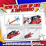 Superhero Web-Slinging Toy Set – Includes 2 Web Shooters, 2 Hero Masks, 2 Gloves, and 1 Cape – Ideal for Indoor and Outdoor Costume Role-Playing, Imaginative Play for Kids Ages 3+