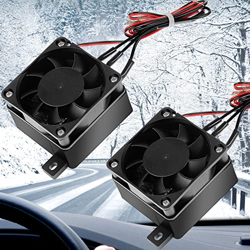 Nezyo PTC Car Fan Air Heater, 12v 100w Energy Saving PTC Car Air Heater Constant Temperature Heating Element PTC Heater with Heating and Fan Modes for Home, Small Space, Air Conditioner(2 Pcs)