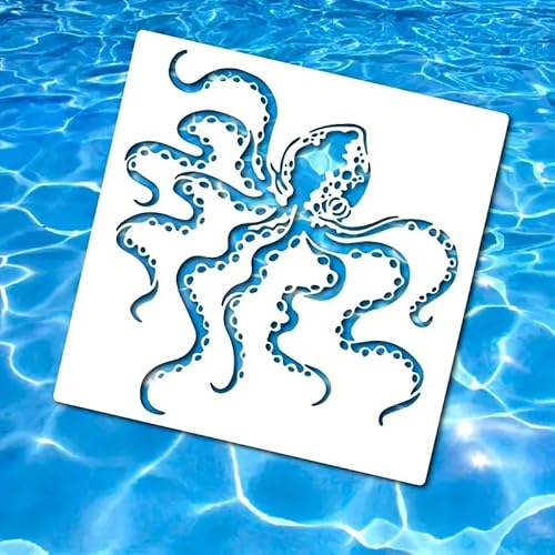 Octopus Wall Stencils Template Reusable Spray Paint Stencils for Craft Painting On Wood Craft Canvas Walls Wood Furniture Decorations DIY Scrapbooking