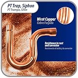 Appli Parts AP-PT078 7/8 in Wrot Copper Suction P-Trap ODF CxC Connections for Refrigeration, air Conditioning and Plumbing Applications ACR and Type L Copper Pipe