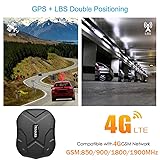 TKMARS GPS Tracker TK905 4G LTE 5000mA Tracker Device for Vehicles Long Battery Life Unlimited Distance 180 Days Historical Route,Tracking Device for Cars Hidden Magnets Free Installation