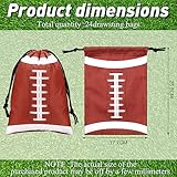 Berlune 24 Pieces Football Party Favors Drawstring Gift Bags Football Sports Goodie Bags Super Birthday Supplies Bulk Bowl 10 x 7 Inch