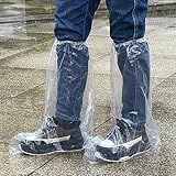 Fancystyle Disposable Plastic Boot and Shoe Covers 19 inch Tall Extra Large Resistant Water/Skid Resistant, Clear(80)