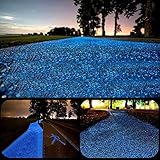 9.7Lbs 2000Pcs Glow in The Dark Stones Garden Pebbles Rocks Indoor Outdoor Decor Luminous Stone for Walkways Driveway Yard Grass Fish Tank Large Bag