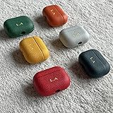 Custom Initials Airpods Case with Keychain - Compatible with AirPods Pro / 1/2 / 3 - Leather Airpods Case, Custom Name, Gift for her or him, Luxury, Unique Personalized Monogram Airpod Case Cover