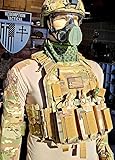 Crusader 2.0 Tactical Airsoft Vest with Molle Quick Release Buckles and Side Cummerbund Pouches and Triple mag Pouch(OCP Camo)