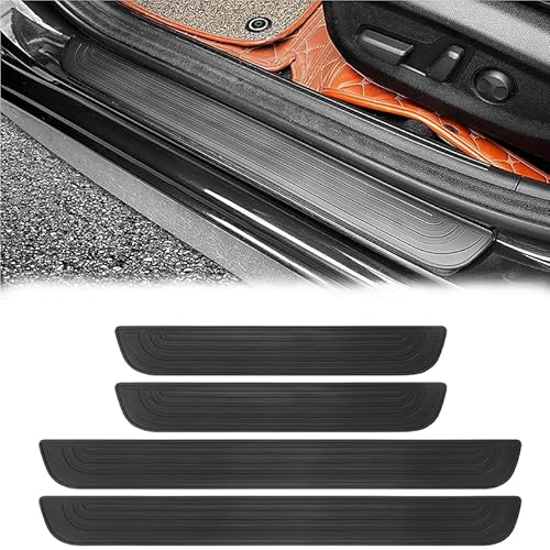gblwb 4 PCS Car Door Sill Protector for VW Tiguan 2007-2018,Anti-Scratch Rubber Car Door Protector Edge Guards Door Threshold Strips,L