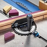 Rockler Precision Miter Gauge - Router Accessories w/Knobs & T-Bolts for Tool-Free Mounting - 0° to 70° Woodworking Tools and Accessories - Precise & Easy to Grip Workshop Tools