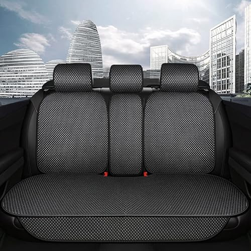 Auto Newer Luxury Breathable Rear Bench Car Seat Cover Fit Four Seasons, Back Seat Protector，Universal Rear of Car Seat Cushions,Universal Fit for 95% Cars,SUV,Pickup,Van（Rear Seat,Black